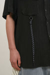 General Idea MAN Pocket Wrinkle Half Shirt