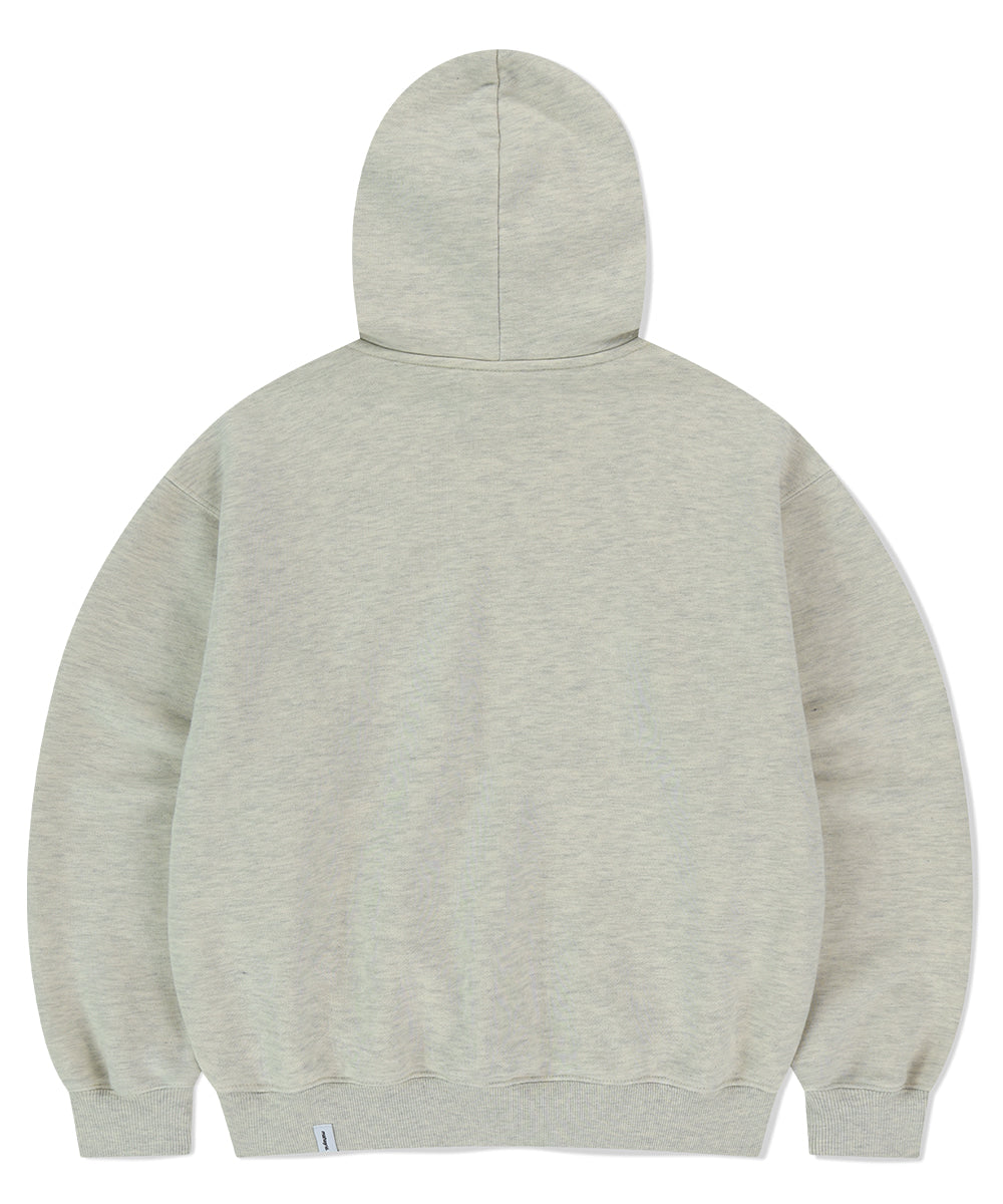 Mahagrid Twill Cut Off Applique Hoodie