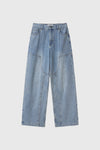 General Idea MAN Double Knee Detail Denim Pants [LIGHT BLUE]