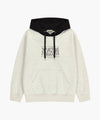 Marithé François Girbaud SHADOW CLASSIC LOGO COLOR BLOCK HOODIE oatmeal