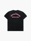 ADLV Script Embossing Chain Needlework Short Sleeve T-Shirt