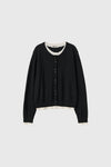 General Idea WOMAN Double Layered Crew Neck Cardigan