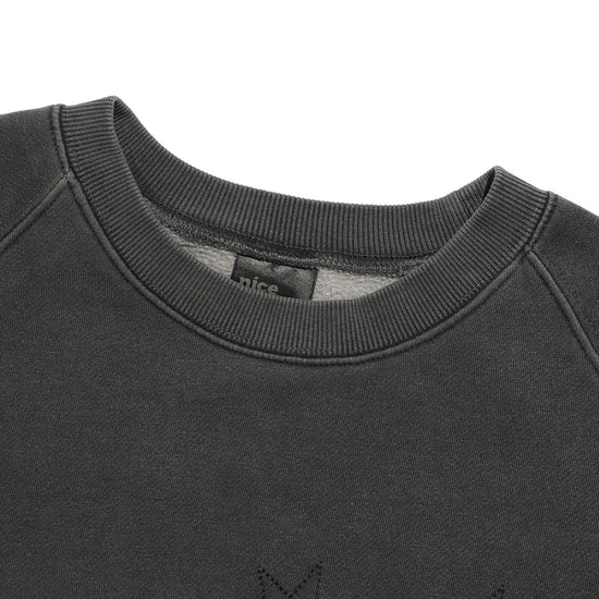 Nice Ghost Club Logo Pigment Sweatshirts [Charcoal]