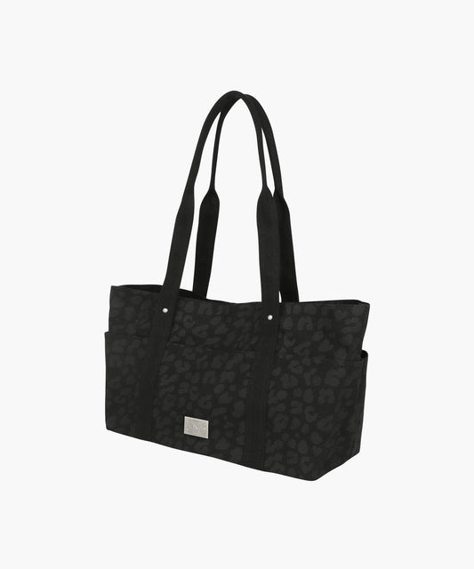 Marithé François Girbaud CLASSIC LOGO PATTERN CANVAS SHOULDER BAG black