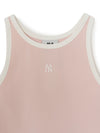MLB Women's Basic Ringer Crop Sleeveless T-shirt