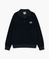 Marithé François Girbaud Classic Logo Collared Velour Sweatshirt Brown