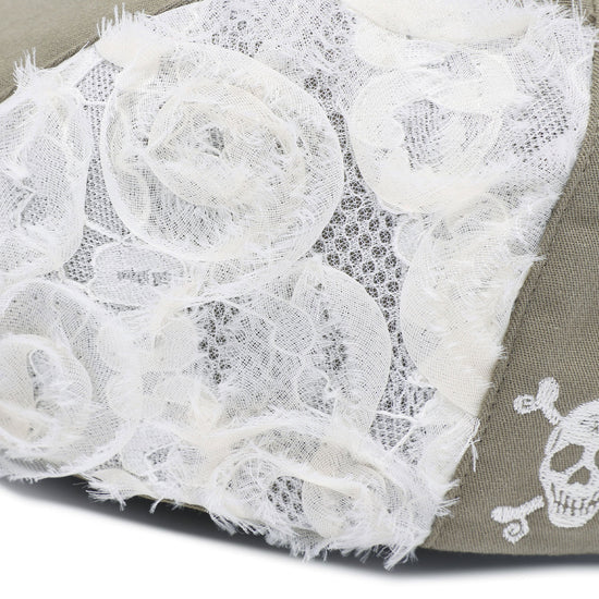 Nice Ghost Club Flower Lace Skull Hunting Cap