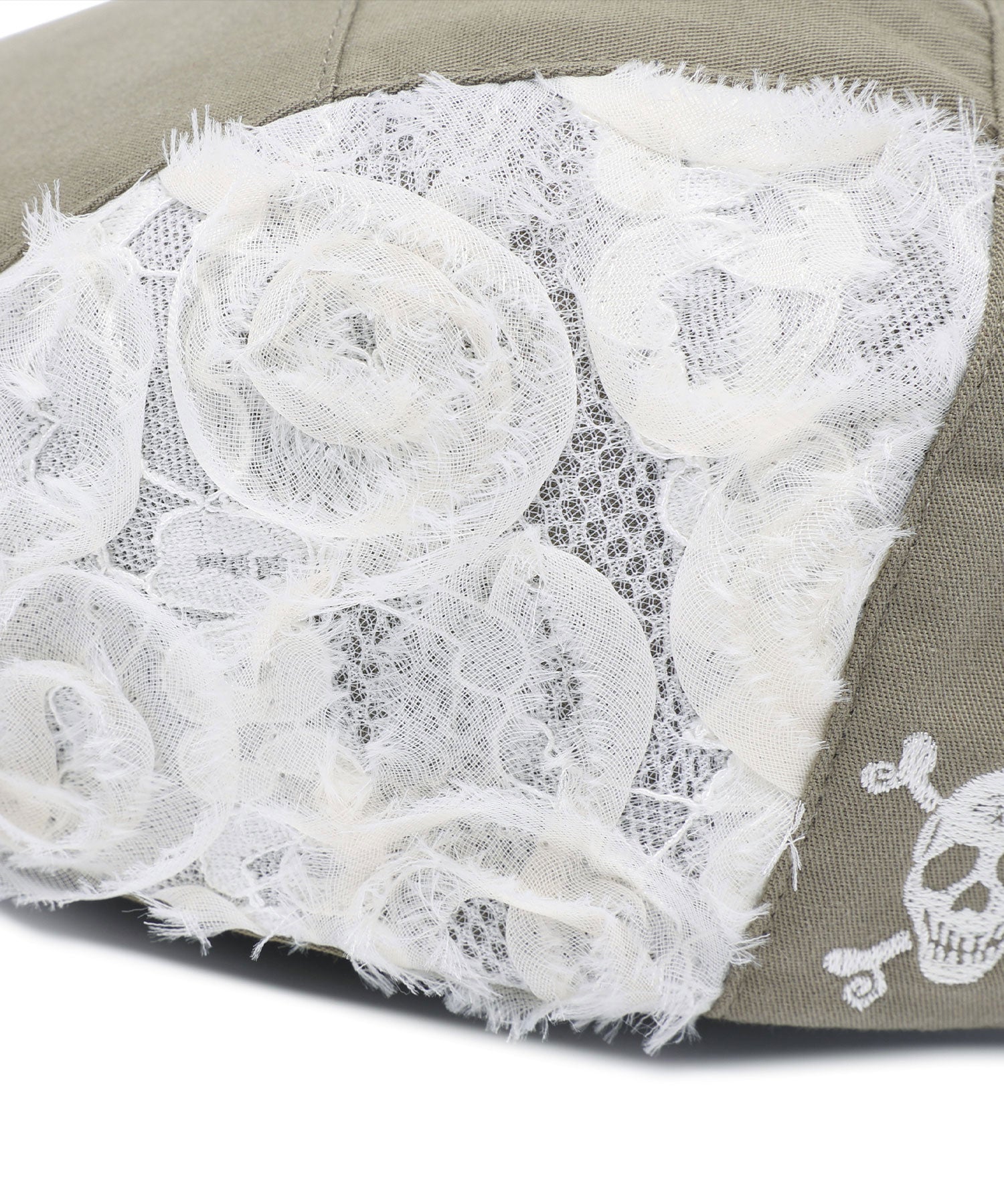 Nice Ghost Club Flower Lace Skull Hunting Cap