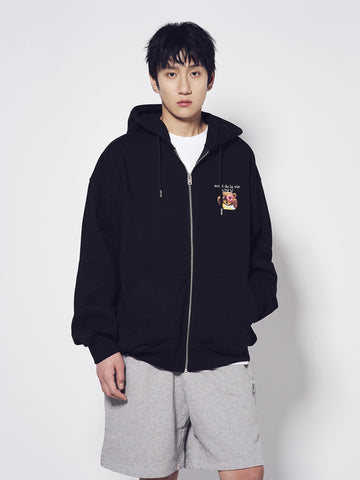 ADLV AC Bear Donut Baby Face Zip-Up Hoodie
