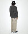Mahagrid GRUNGE SLOGAN PIGMENT SWEATSHIRT [CHARCOAL]