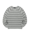 Nice Ghost Club Multi Stripe 3 Star V Neck Knit