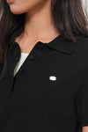 General Idea WOMAN Airy Essential Collar Half Knit