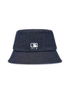 MLB Vintage Denim Curve Logo Bucket Hat
