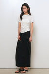General Idea WOMAN Acetate Twist Short Sleeve T-Shirt [WHITE]