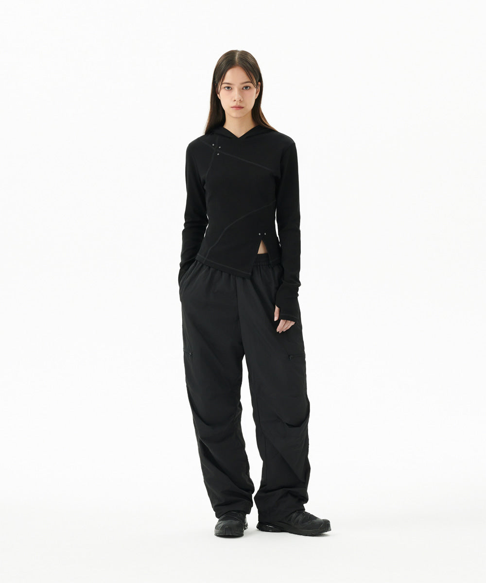 Mahagrid Curved Slim Hoodie