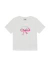 MLB Women's Bow Tie Graphic Slim Semi Crop T-Shirts