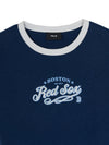 MLB Women's Varsity Lettering Slim Slub Ringer T-shirts
