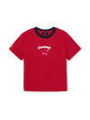 MLB Women's Summer Fruits Lifestyle Slim Semi Crop Ringer T-shirts