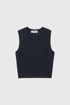 General Idea Woman Scallop Scarf Knit Vest
