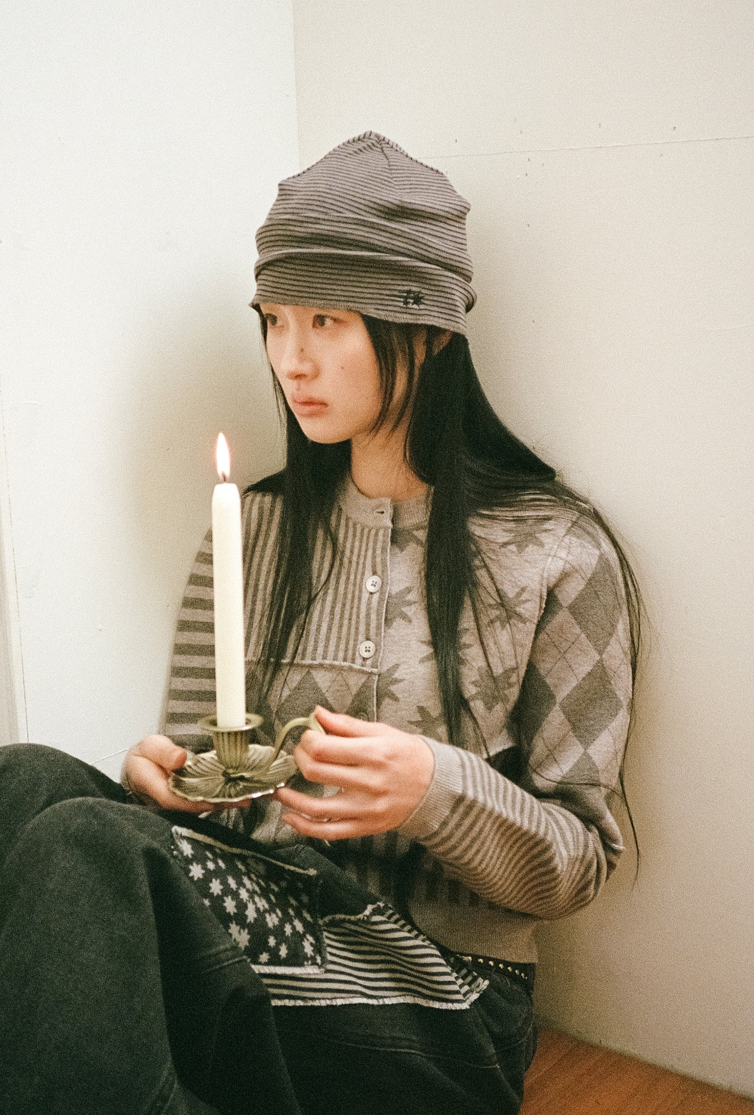 Nice Ghost Club Stripe Tuck Beanie