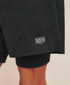 Marithé François Girbaud Marithé SPORT M DOUBLE-LAYER SHORTS BLACK