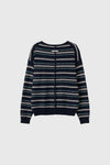 General Idea WOMAN Mix Stripe V-Neck Pullover