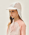 Marithé François Girbaud Kids Seasonal Classic Logo Rashguard Flap Cap Ivory