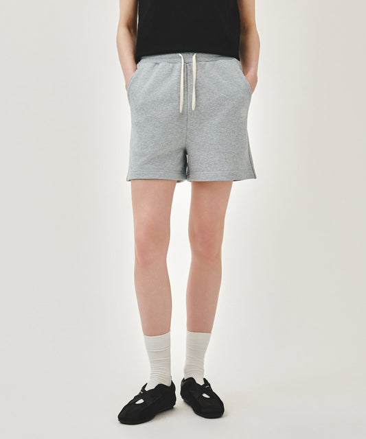 Marithé François Girbaud W VINTAGE CLASSIC LOGO SWEAT SHORTS heather gray