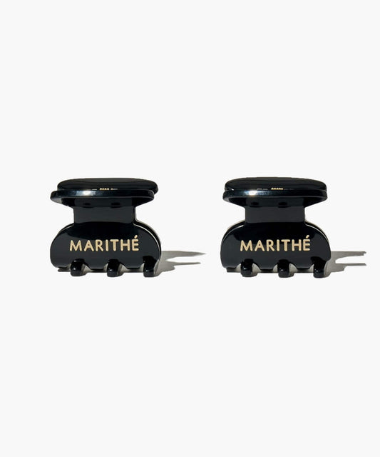 Marithé François Girbaud Regular Logo Mini Hair Clip 2-Pack Ivory