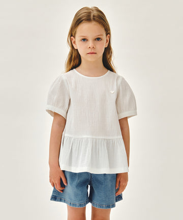 Marithé François Girbaud Kids White Peplum Blouse