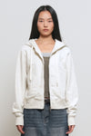 General Idea WOMAN Snap Hoodie Full Zip [OATMEAL]