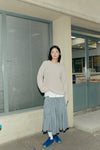 ADLV Woman Check Shirring Long Skirt