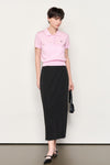 General Idea WOMAN Airy Essential Collar Half Knit