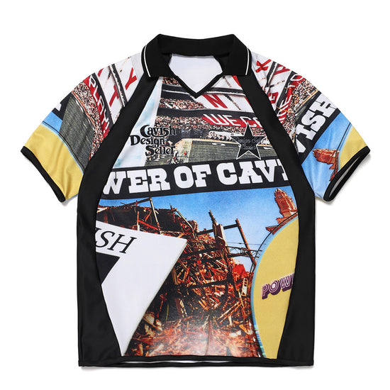 Cavish FUNKIFIZE COLLARED JERSEY SHIRT [BLACK]