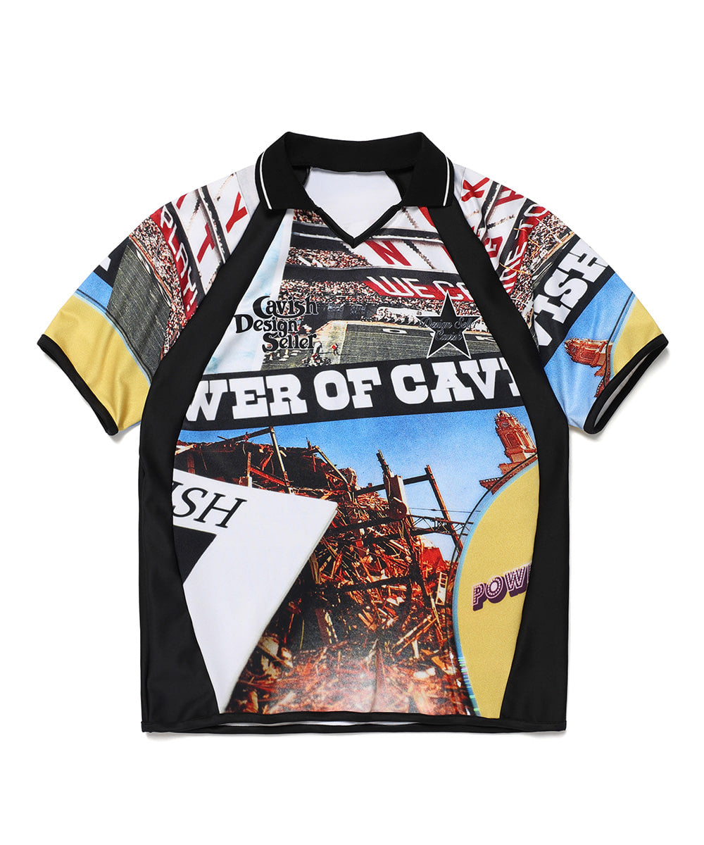 Cavish FUNKIFIZE COLLARED JERSEY SHIRT [BLACK]