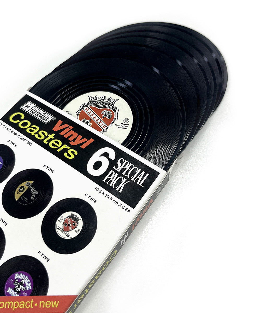 Mahagrid Vinyl Record Coasters