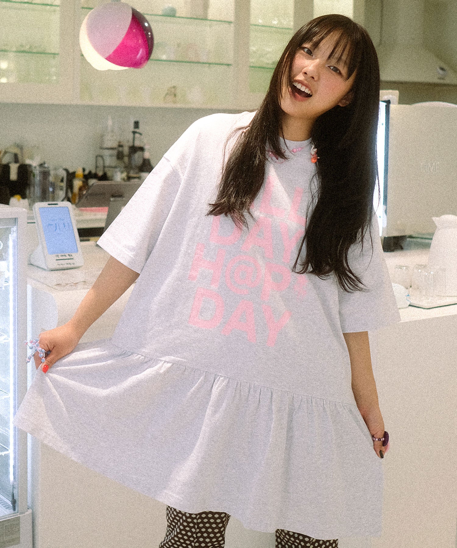 Nice Ghost Club X JIMMIZO ADHD DRESS BIG BIG TEE [LIGHT GREY]