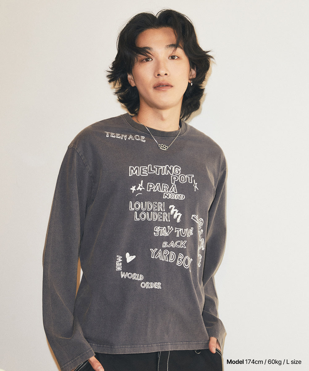 Mahagrid Washed 10 Years Long Sleeve Tee