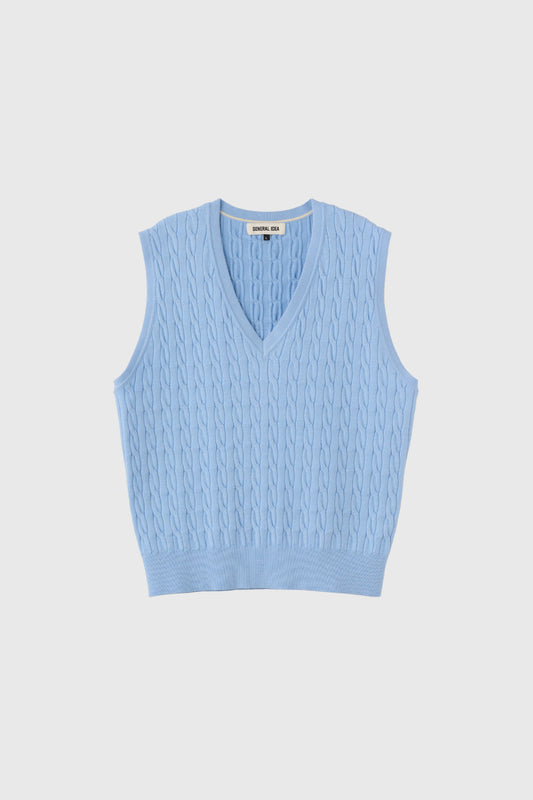 General Idea MAN Essential V-Neck Cable Knit Vest