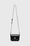 General Idea WOMAN Crack Faux Leather Crossbody Bag [BLACK]