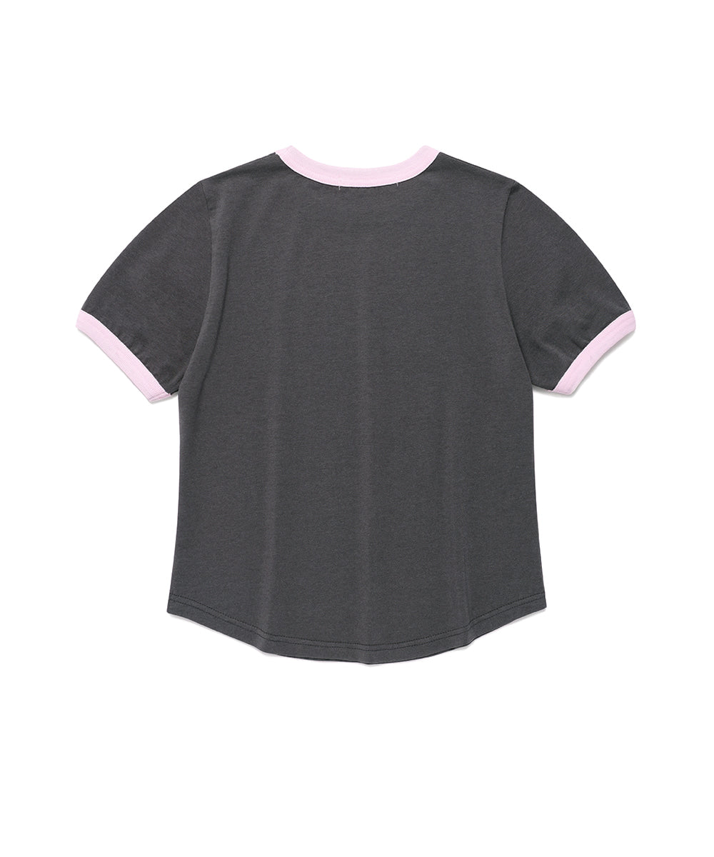 Cavish Women's Invader Ringer Short Sleeve Tee [Charcoal]