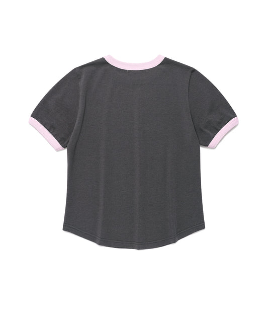 Cavish Women's Invader Ringer Short Sleeve Tee [Charcoal]