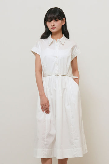 General Idea WOMAN Dolman Sleeve Belted Long Dress