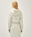 Marithé François Girbaud W CLASSIC LOGO CROP HOODIE ZIPUP