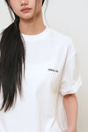 General Idea UNISEX Temperature Cut Cooling Logo Short Sleeve T-Shirt [WHITE]