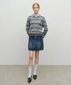 Marithé François Girbaud Regular Logo Stripe Polo Knit