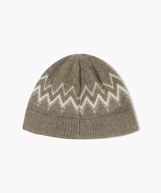 Marithé François Girbaud Fairisle Beanie Beige