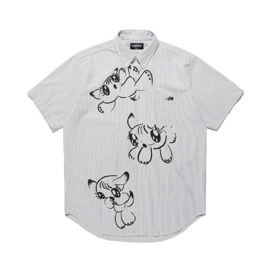 Nice Ghost Club Baby Guardians Stripe Big Big Half Shirt