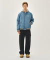 Marithé François Girbaud CLASSIC LOGO RAGLAN DENIM VARSITY JACKET light blue