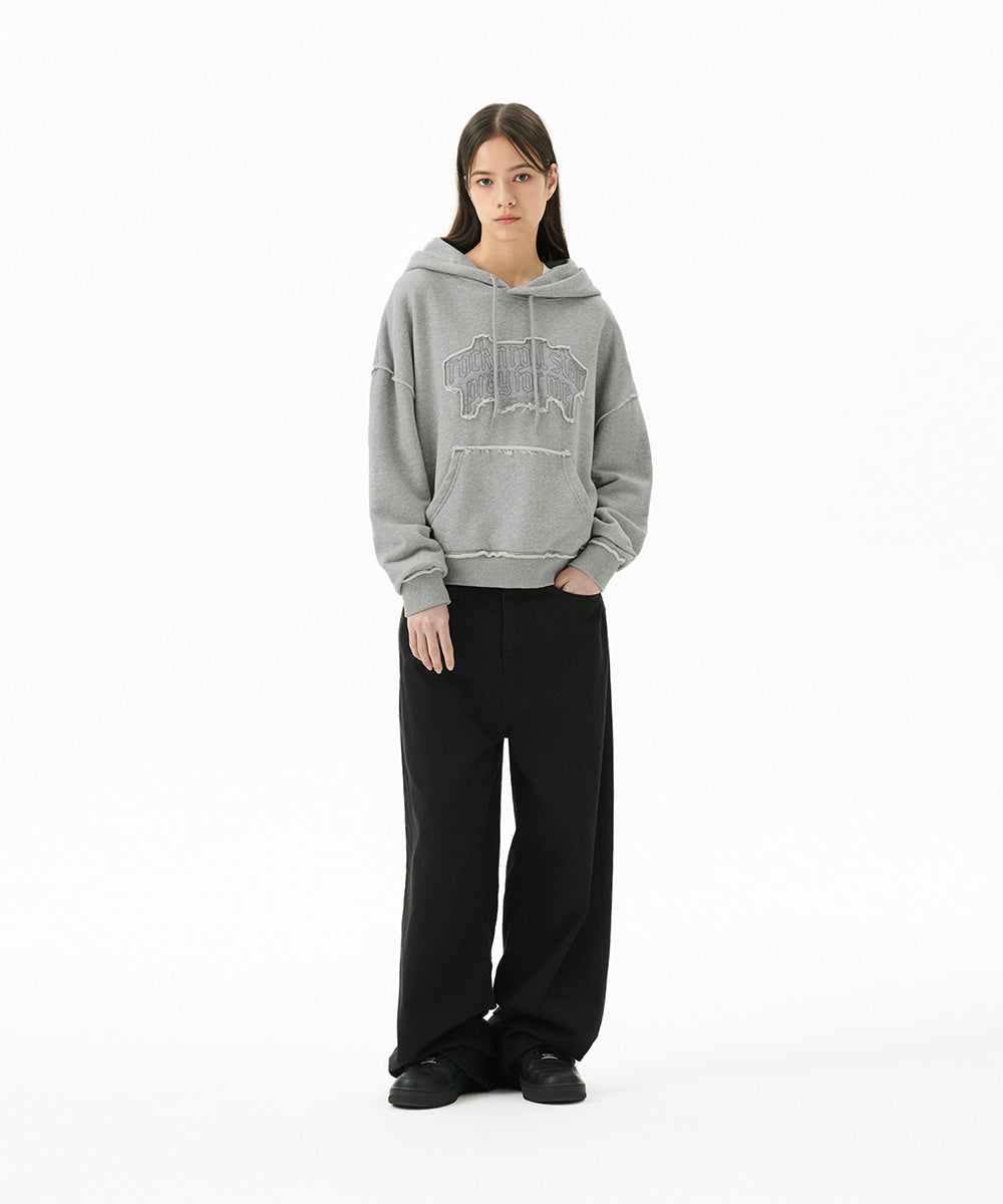 Mahagrid Raw Cut Pray Crop Hoodie